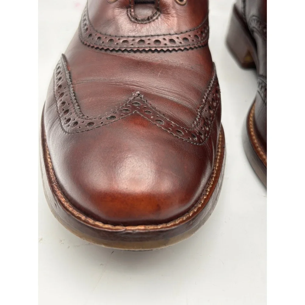 Cole Haan Mens Brown Leather Wingtip Brogue Chukka Boots C11053 Size 8.5 M